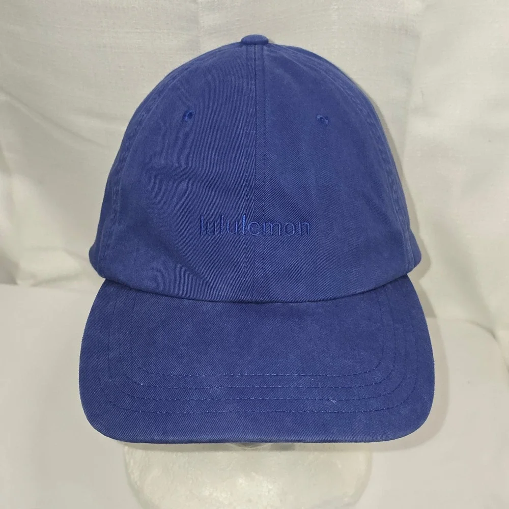Lululemon Wordmark Ball Cap Blue‎ Adjustable Hat L/XL